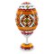 Spiral Ukrainian Wooden Easter Egg Pysanka on a Stand 3.75 Inches
